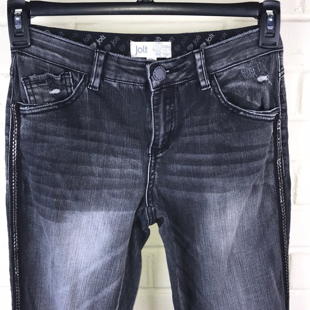 Jolt Black Rip Style Jeans - Picture 2 of 8